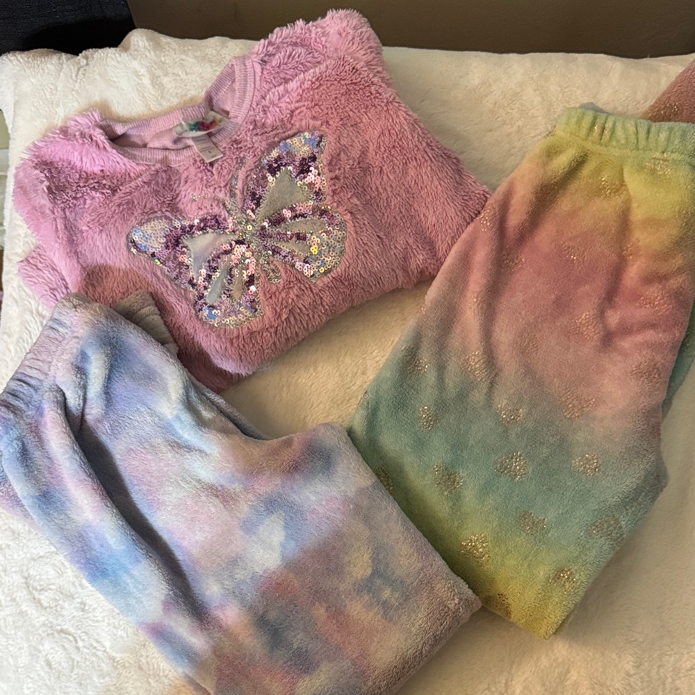 Pink and Multicolor Kids Pajama Set